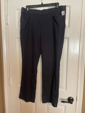 Maurices Navy Textured Dress Trousers Bengaline Bootcut NWT